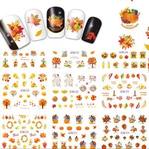 Water decals Manicure Autumn Pumpkin Nails